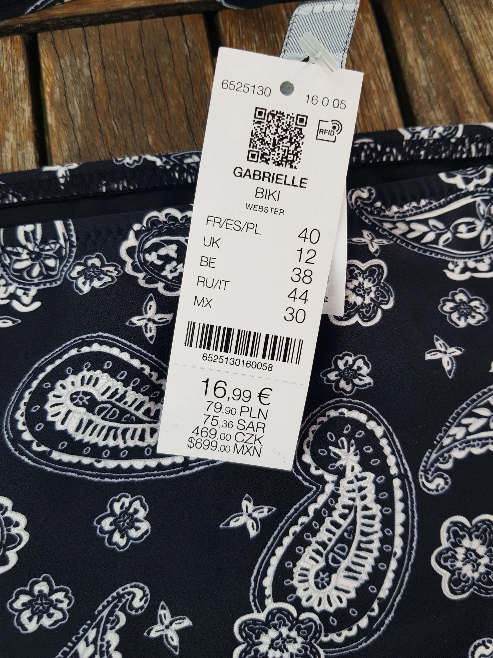 Biquíni estampado paisley cashmere Etam tamanho 40 – photo 3